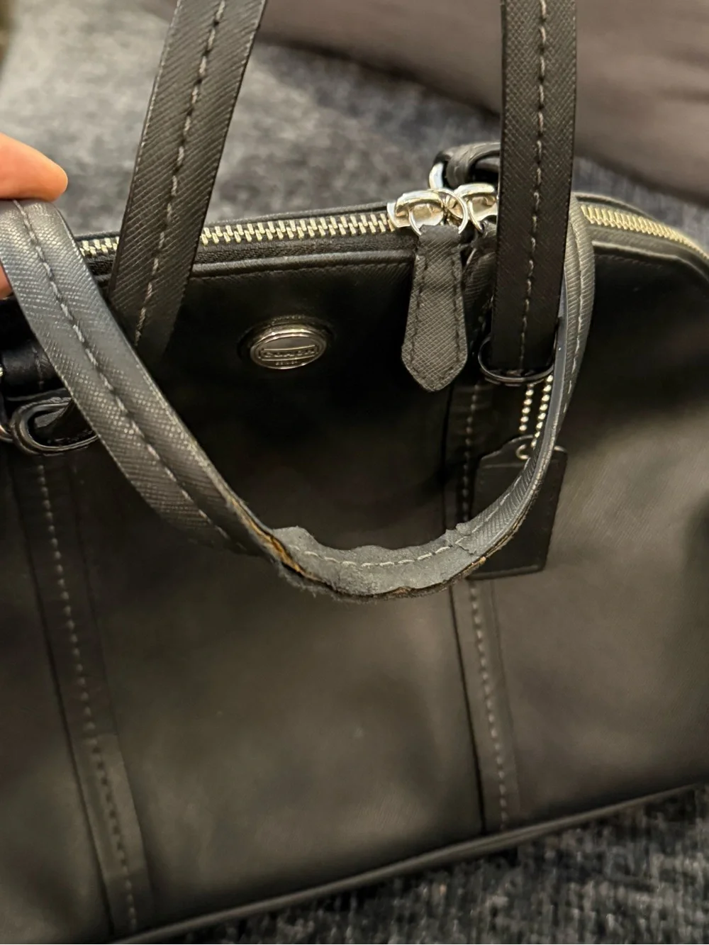 Coach Black Leather Dome Satchel